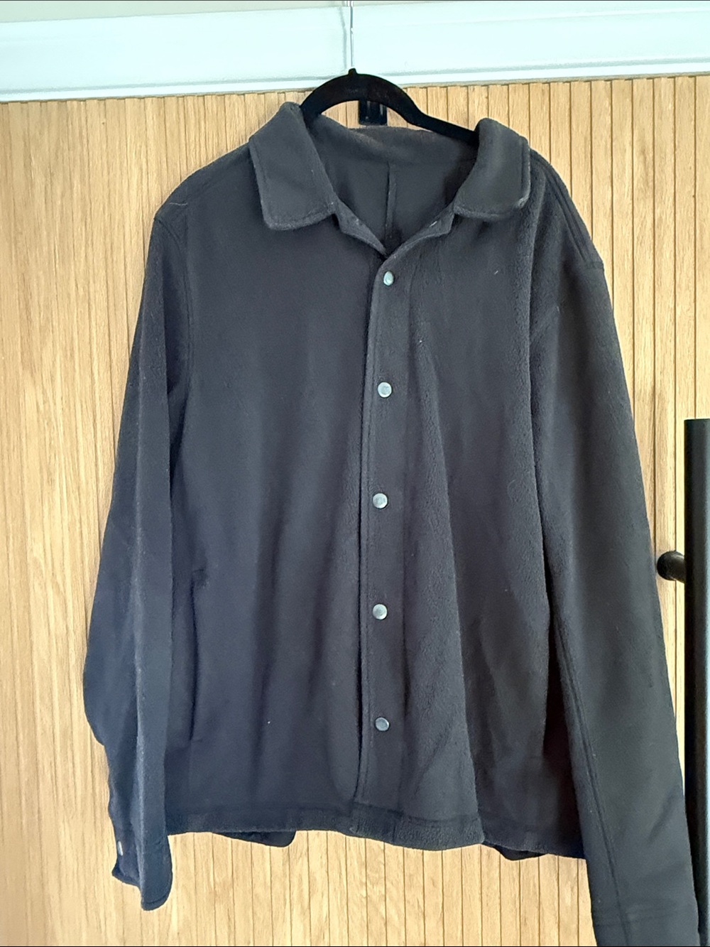 lululemon athletica Men's Dark Gray Lightweight Fleece Shirt Jacket bomber large